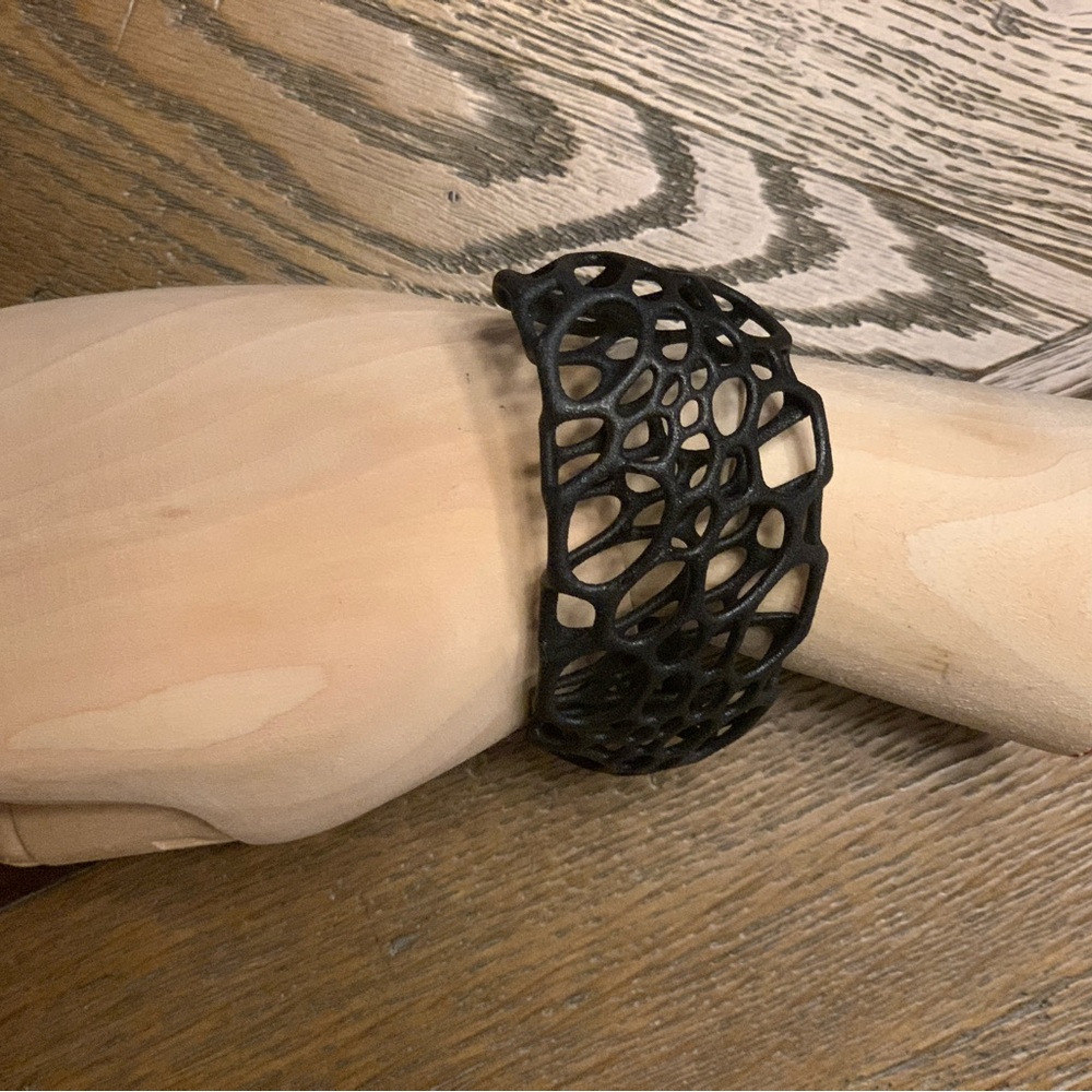 Black 3D printed bracelet
